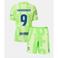 Barcelona Robert Lewandowski #9 Tretí Detský futbalový dres 2024-25 Krátky Rukáv (+ trenírky)